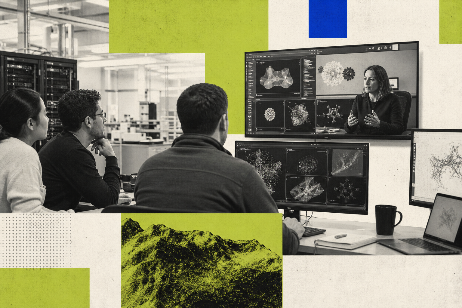 Research computing staff reviewing a remote graphical application