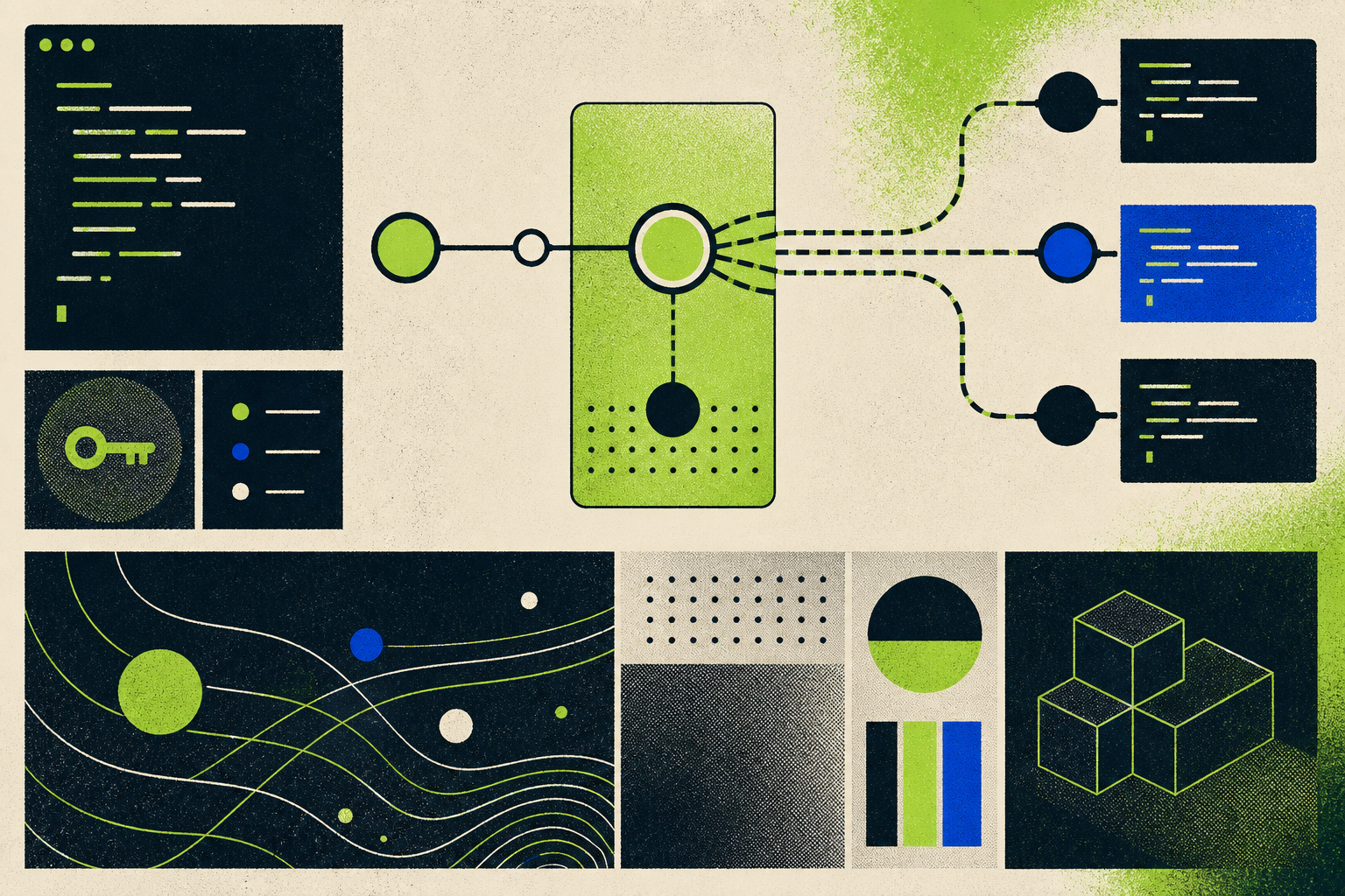 Abstract node and route map for SSH sessions